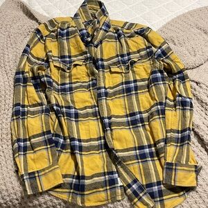 American Eagle Button Down | Plaid | XL